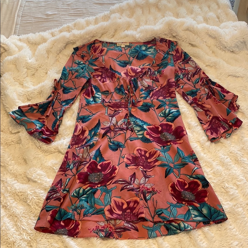 Floral Bell Sleeve Dress